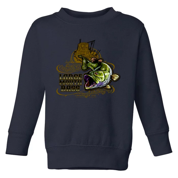 Large Mouth Bass Vintage Toddler Sweatshirt