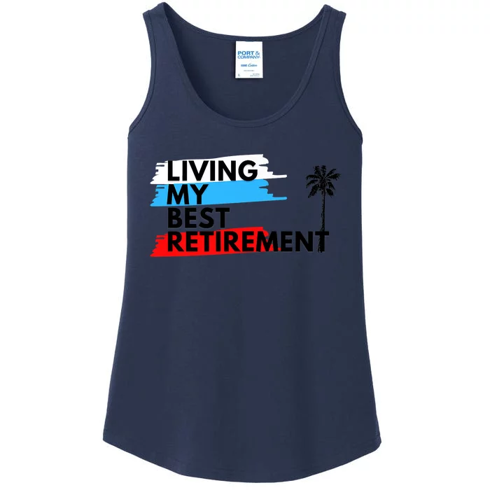 Living My Best Retirement Ladies Essential Tank