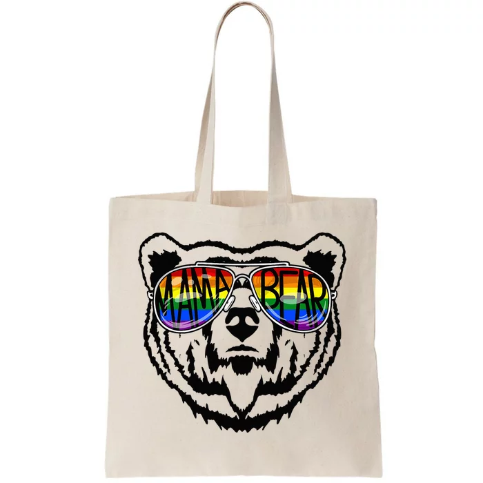 LGBTQ Mama Bear Proud Mom Momma Ally Rainbow Flag Pride Tote Bag