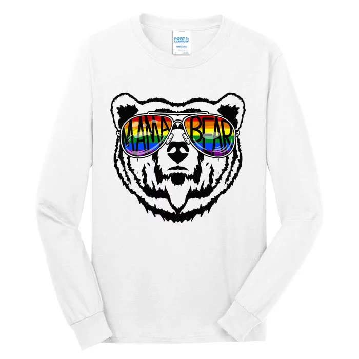 LGBTQ Mama Bear Proud Mom Momma Ally Rainbow Flag Pride Tall Long Sleeve T-Shirt