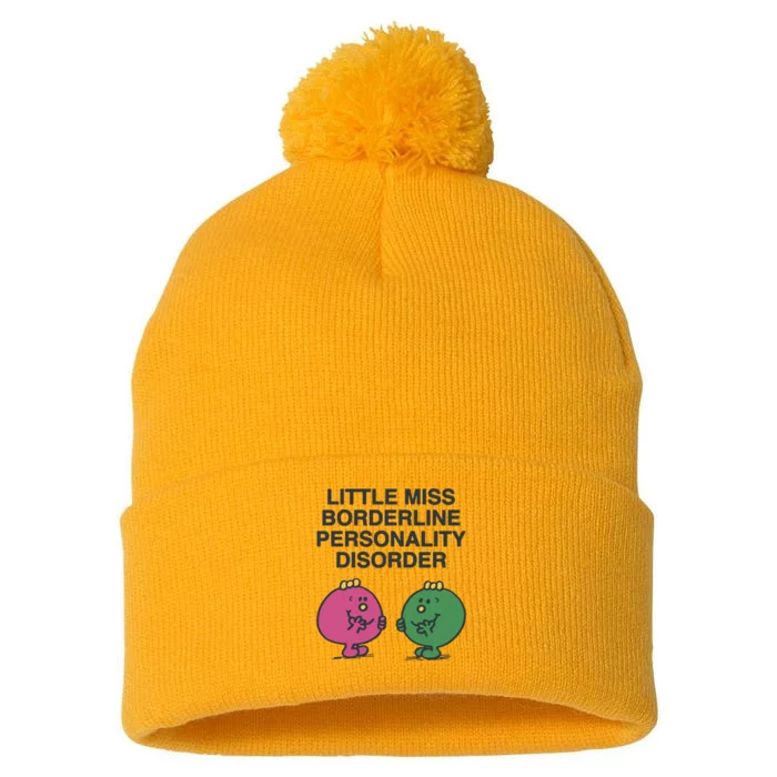 Little Miss Borderline Personality Disorder Pom Pom 12in Knit Beanie