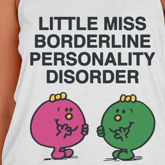 Little Miss Borderline Personality Disorder Women's Knotted Racerback Tank