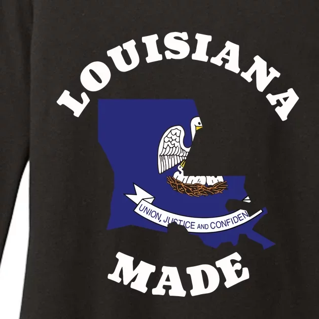 Louisiana Made Blue Louisiana Flag Louisiana State Pride Womens CVC Long Sleeve Shirt