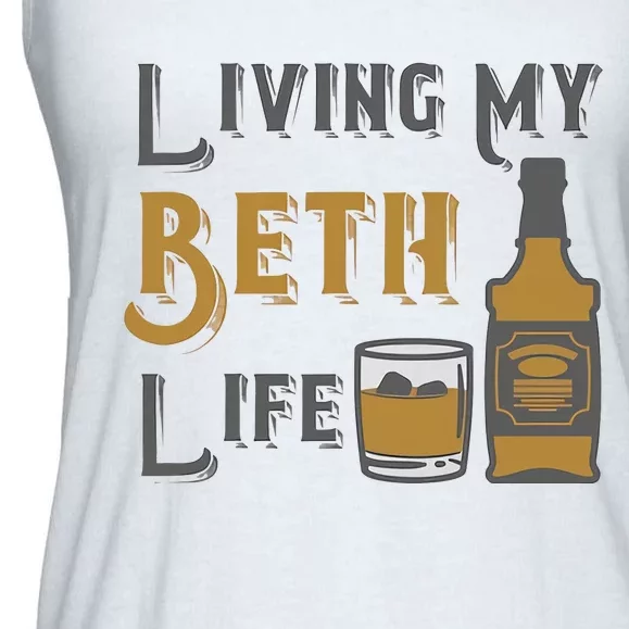 Living My Beth Life Cowboy Cowgirl Western Best Life Ladies Essential Flowy Tank