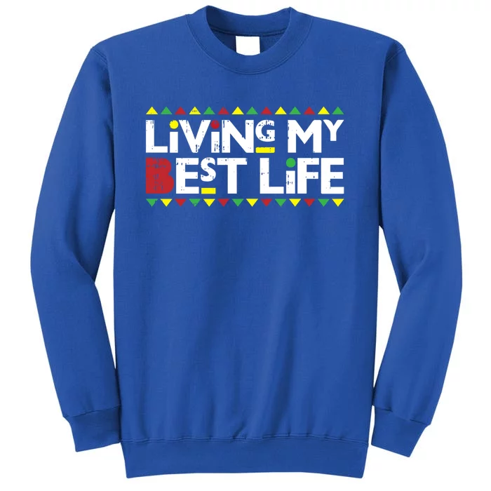 Living My Best Life Melanin Pride Black Lives Matter Gift Cool Gift Sweatshirt