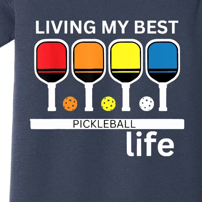 Living My Best Pickleball Life Baby Bodysuit