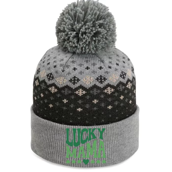 Lucky Mama Cute St Patricks Day Mom The Baniff Cuffed Pom Beanie