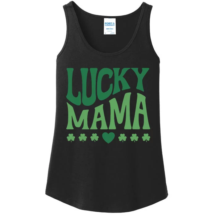 Lucky Mama Cute St Patricks Day Mom Ladies Essential Tank