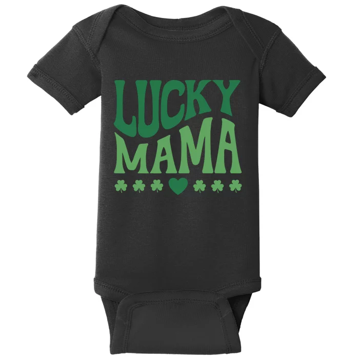 Lucky Mama Cute St Patricks Day Mom Baby Bodysuit