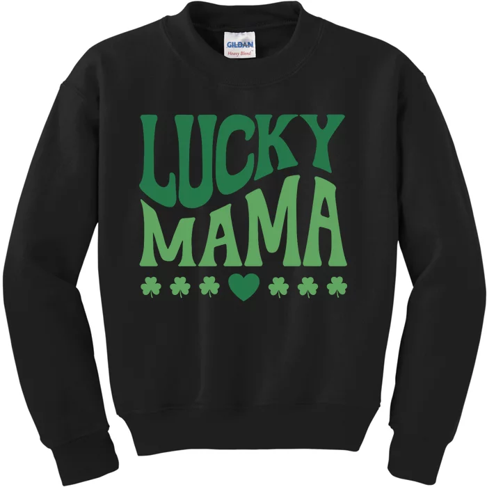 Lucky Mama Cute St Patricks Day Mom Kids Sweatshirt