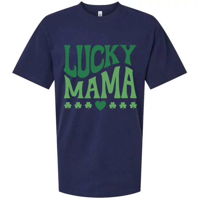 Lucky Mama Cute St Patricks Day Mom Sueded Cloud Jersey T-Shirt