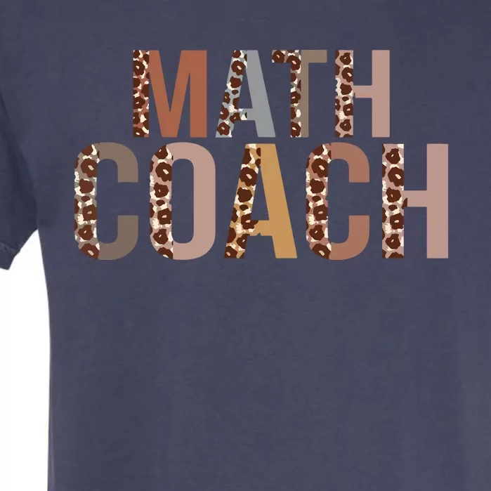 Leopard Math Coach Supplies Funny Back To School Garment-Dyed Heavyweight T-Shirt