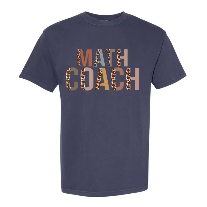 Leopard Math Coach Supplies Funny Back To School Garment-Dyed Heavyweight T-Shirt