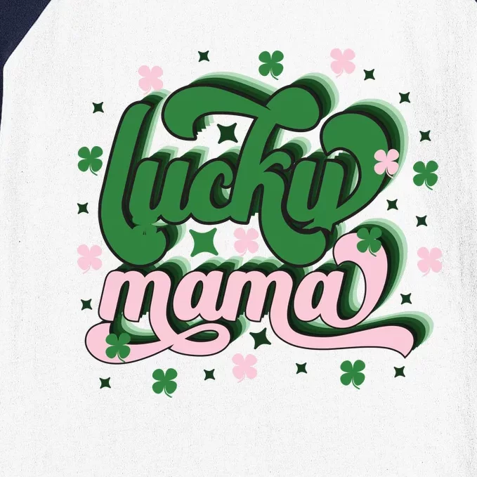 Lucky Mama Cute Lucky Vibes Baseball Sleeve Shirt