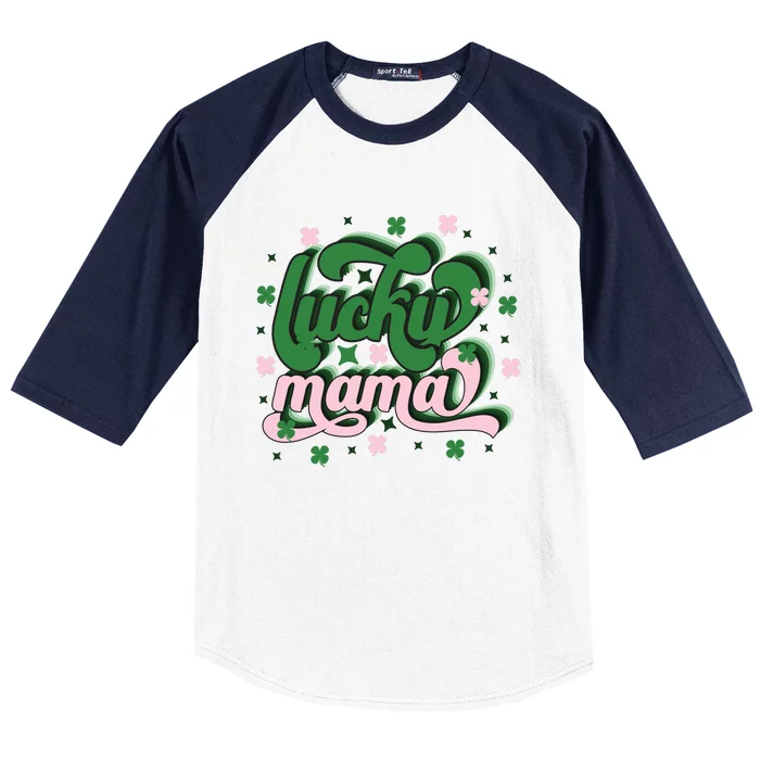 Lucky Mama Cute Lucky Vibes Baseball Sleeve Shirt