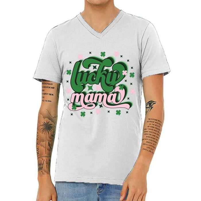 Lucky Mama Cute Lucky Vibes V-Neck T-Shirt