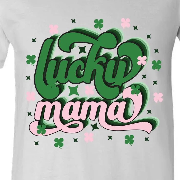 Lucky Mama Cute Lucky Vibes V-Neck T-Shirt