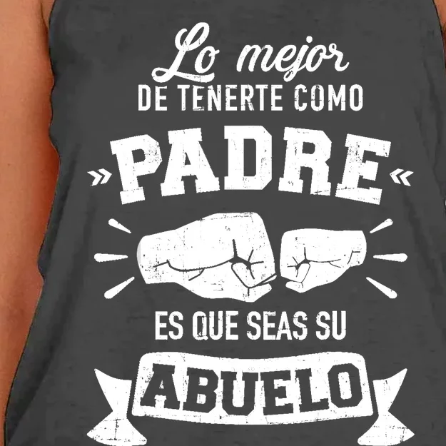 Lo mejor cosa tenerte como padre es que seas su como abuelo Women's Knotted Racerback Tank