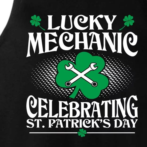 Lucky Mechanic Celebrating St Patrick Day Great Gift Ladies Tri-Blend Wicking Tank