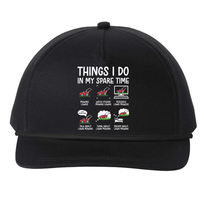 Lawn Mower Clothes Gifts For Landscapers Gardener Snapback Five-Panel Rope Hat