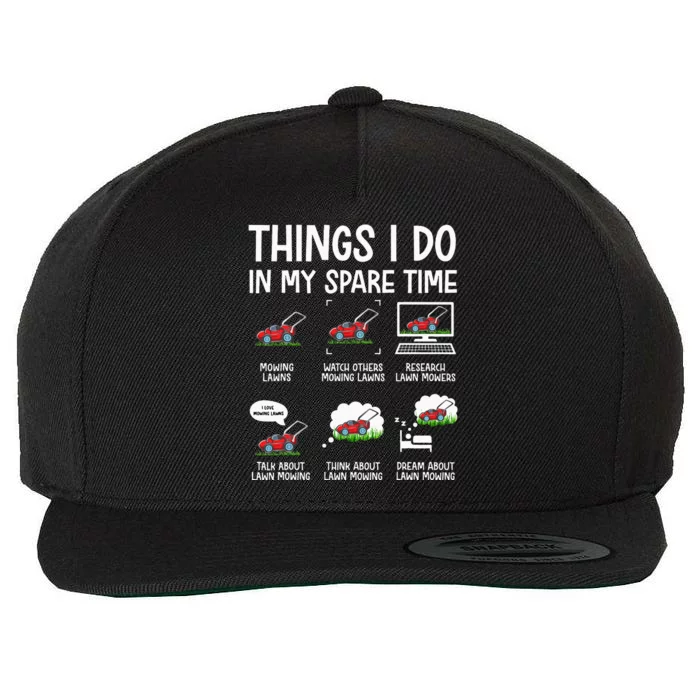 Lawn Mower Clothes Gifts For Landscapers Gardener Wool Snapback Cap