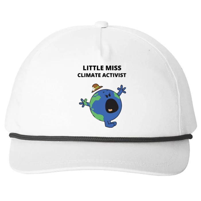 Little Miss Climate Activist Snapback Five-Panel Rope Hat