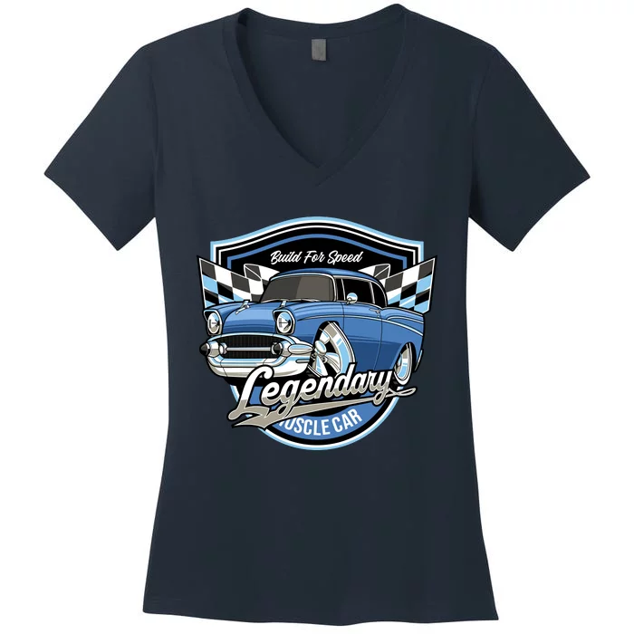 Legendary Muscle Car Women's V-Neck T-Shirt