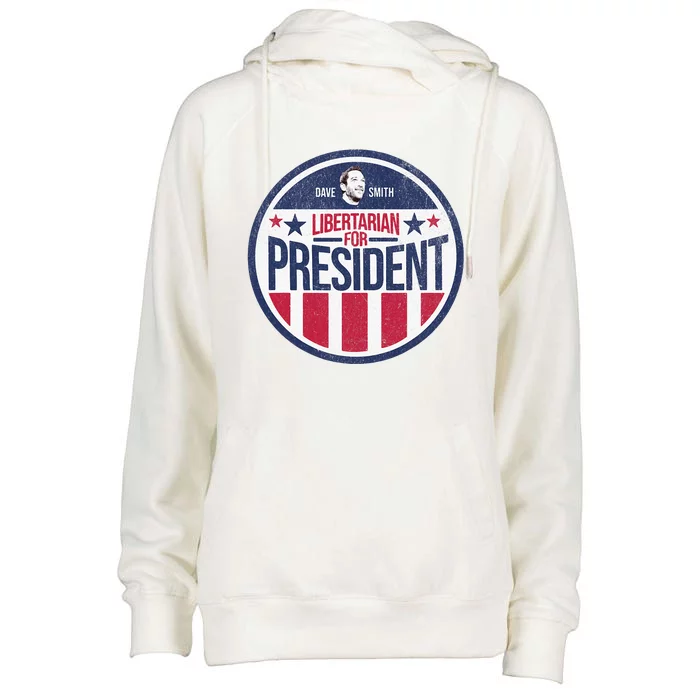 Libertarian Mises Caucus Dave Smith For President Womens Funnel Neck Pullover Hood