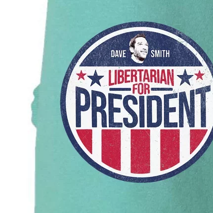 Libertarian Mises Caucus Dave Smith For President Doggie 3-End Fleece Hoodie