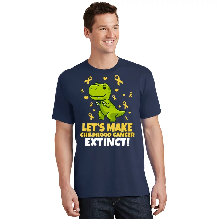 Let's Make Childhood Cancer Extinct Trex T-Shirt