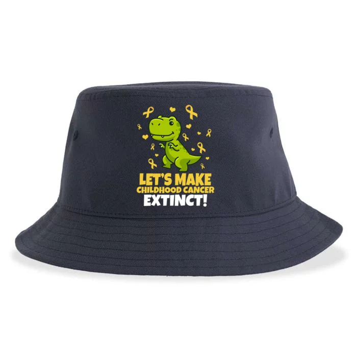 Let's Make Childhood Cancer Extinct Trex Sustainable Bucket Hat