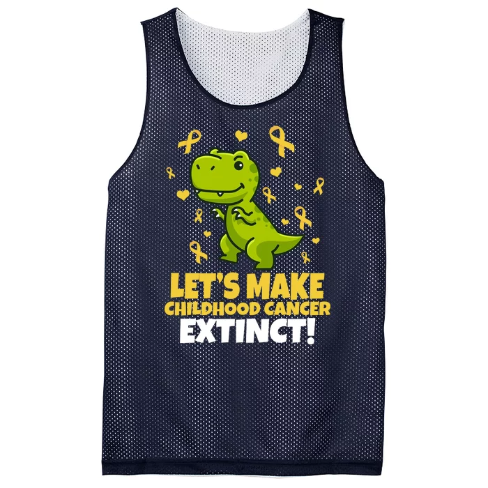 Let's Make Childhood Cancer Extinct Trex Mesh Reversible Basketball Jersey Tank