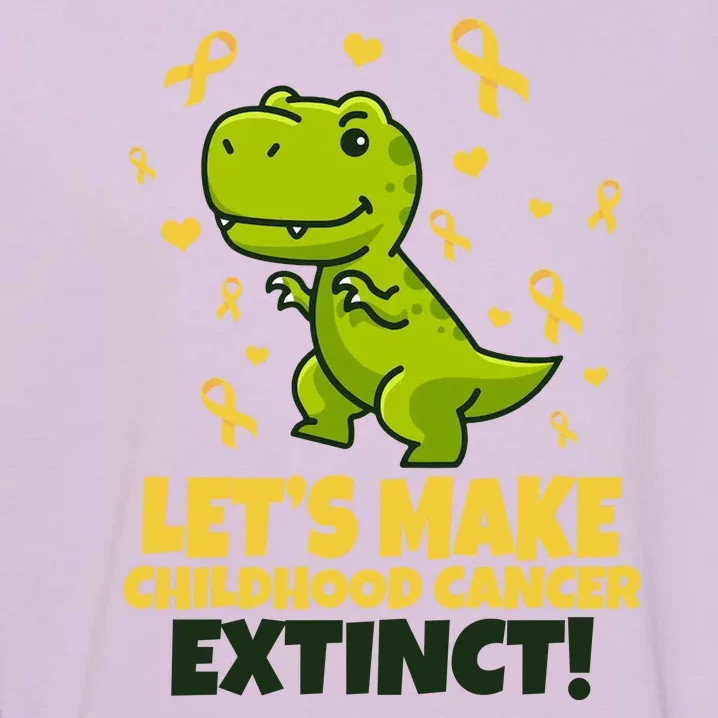 Let's Make Childhood Cancer Extinct Trex Garment-Dyed Sweatshirt