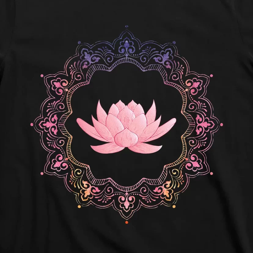 Lotus Mandala Circle Spiritual Yoga T-Shirt