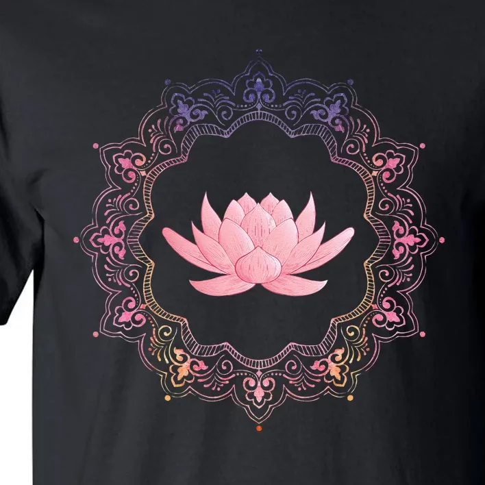 Lotus Mandala Circle Spiritual Yoga Tall T-Shirt