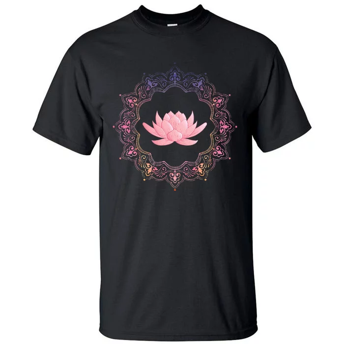 Lotus Mandala Circle Spiritual Yoga Tall T-Shirt