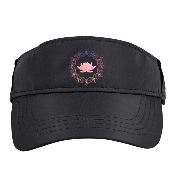 Lotus Mandala Circle Spiritual Yoga Adult Drive Performance Visor