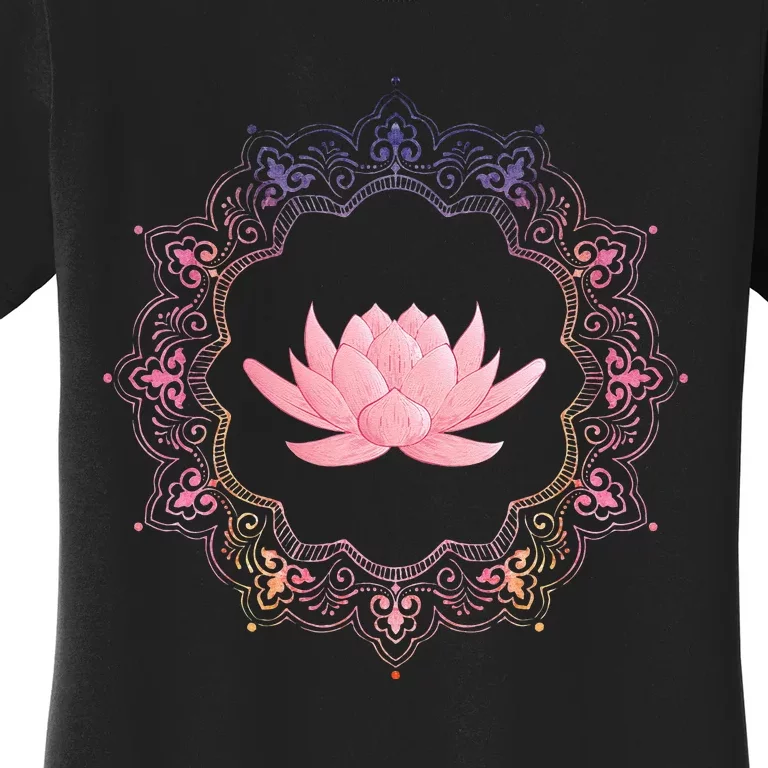 Lotus Mandala Circle Spiritual Yoga Women's T-Shirt