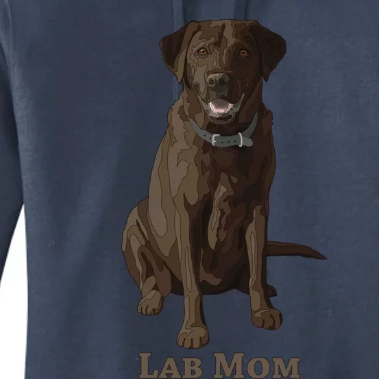 Lab Mom Chocolate Brown Labrador Retriever Dog Lover Gift Women's Pullover Hoodie