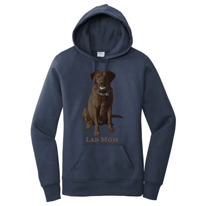 Lab Mom Chocolate Brown Labrador Retriever Dog Lover Gift Women's Pullover Hoodie