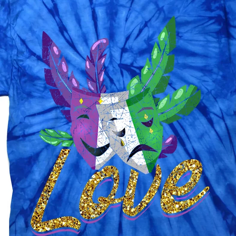 Love Masquerade Carnival Celebration Mardi Gras Funny Gift Tie-Dye T-Shirt