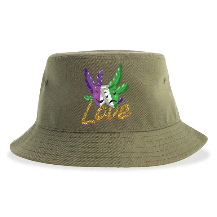 Love Masquerade Carnival Celebration Mardi Gras Funny Gift Sustainable Bucket Hat