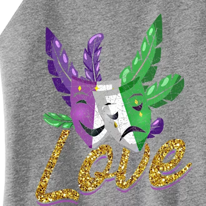 Love Masquerade Carnival Celebration Mardi Gras Funny Gift Women’s Perfect Tri Rocker Tank