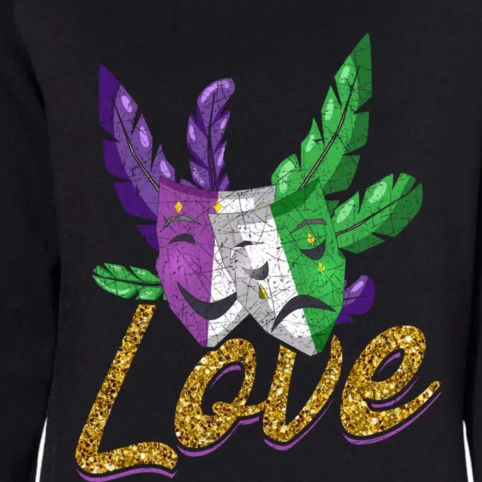 Love Masquerade Carnival Celebration Mardi Gras Gift Womens California Wash Sweatshirt