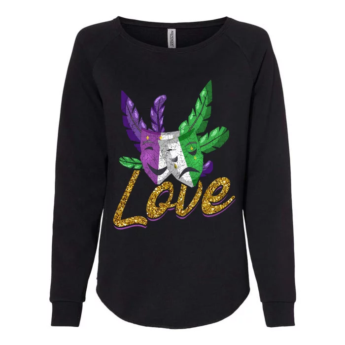 Love Masquerade Carnival Celebration Mardi Gras Gift Womens California Wash Sweatshirt