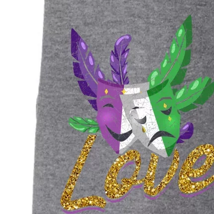 Love Masquerade Carnival Celebration Mardi Gras Gift Doggie 3-End Fleece Hoodie