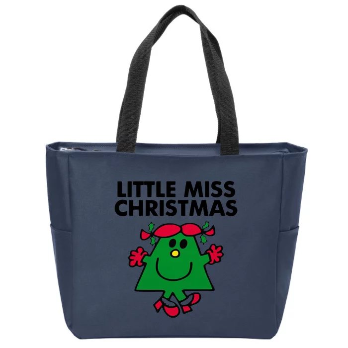 Little Miss Christmas Zip Tote Bag