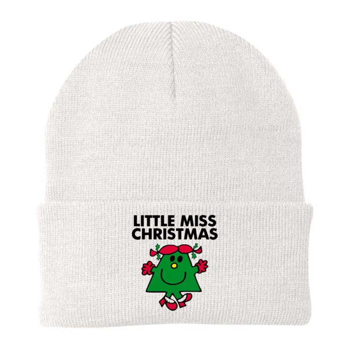 Little Miss Christmas Knit Cap Winter Beanie