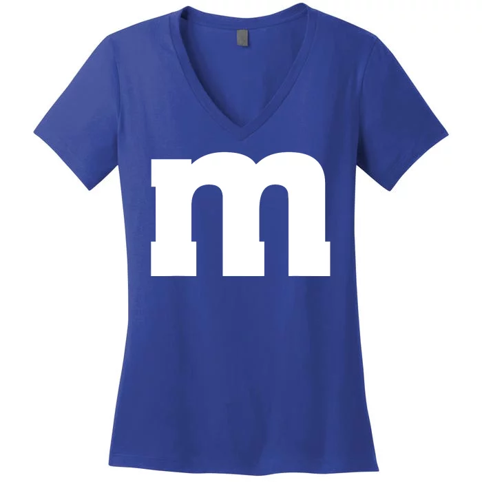 Letter M Capital Alphabet Women's V-Neck T-Shirt