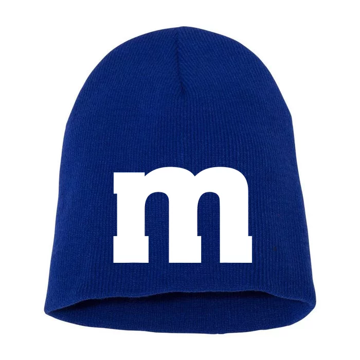 Letter M Capital Alphabet Short Acrylic Beanie